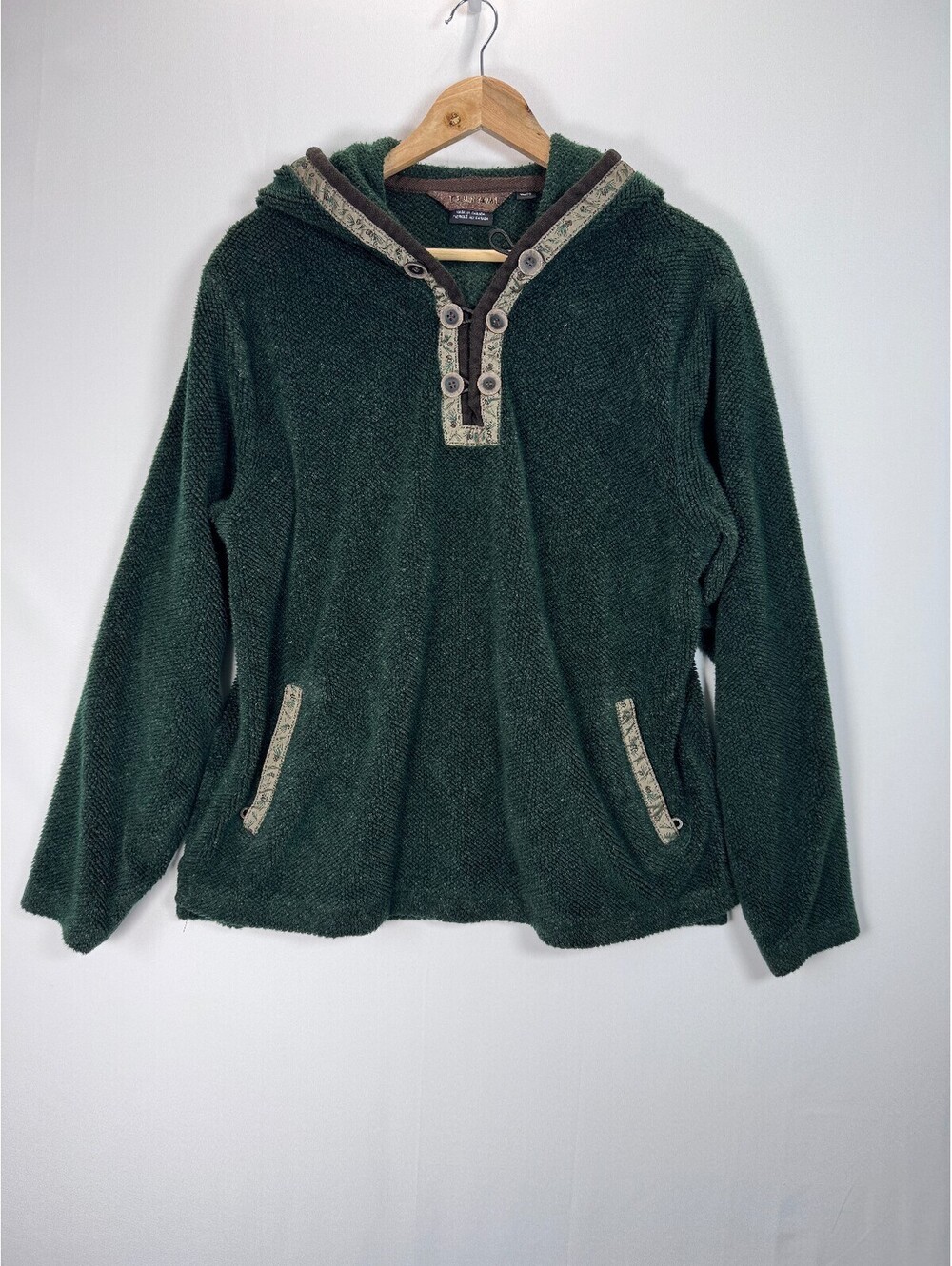Tsunami Fleece Hoodie Women XL Green Pullover Cottagecore Canada